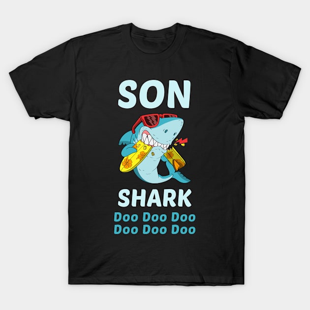 Family Shark 1 SON T-Shirt by blakelan128